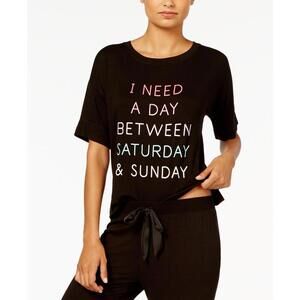 Jenni By Jennifer Moore Womens Graphic Print Pajama Top Size L